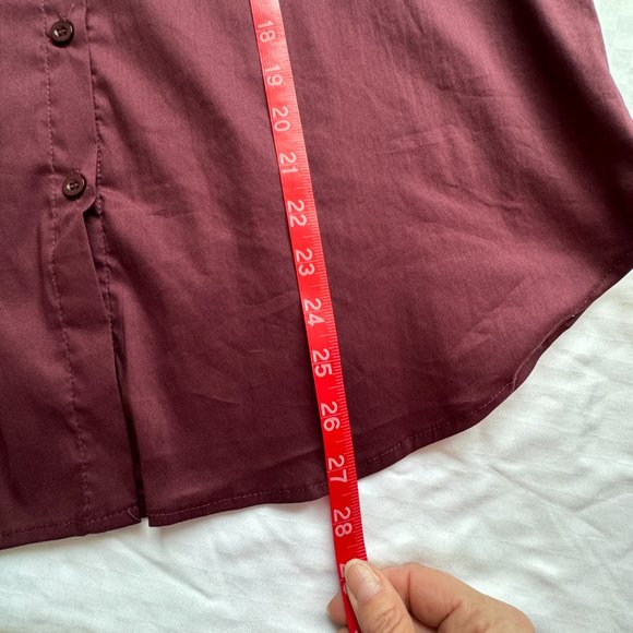 She + Sky Oxford Shirt in Plum - Picture 11 of 12